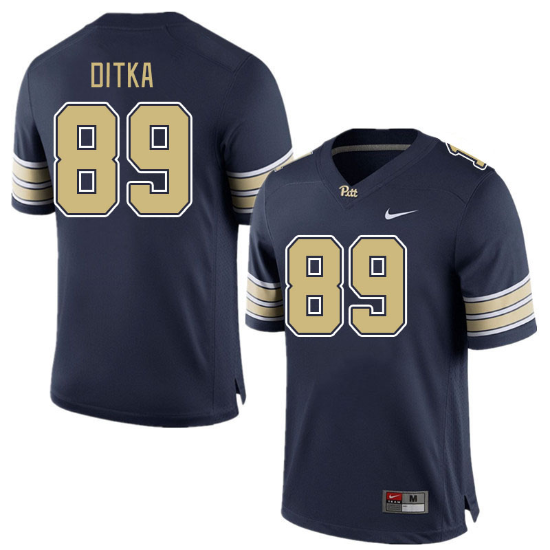 Pitt Panthers #89 Mike Ditka College Football Jerseys Stitched Sale-Navy